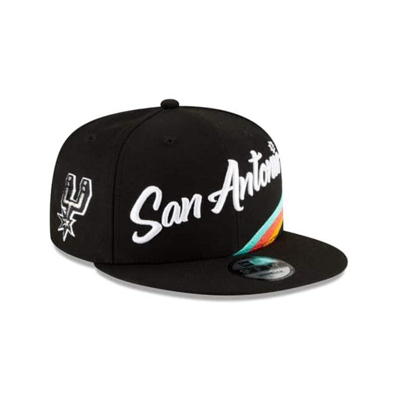 NBA San Antonio Spurs City Edition 59Fifty Fitted (ESY0055) - Black New Era Caps